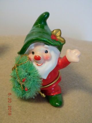 4 Vintage Napcoware Napco Christmas Pixies Elves Elf Figurines Japan 9905 4