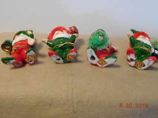 4 Vintage Napcoware Napco Christmas Pixies Elves Elf Figurines Japan 9905 6