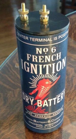Antique Refillable 6 French Dry Cell Battery Telephone,  Radio,  Lantern