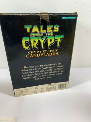 VINTAGE 1996 TALES FROM THE CRYPT CRYPT KEEPER CANDELABRA.  MIB 7