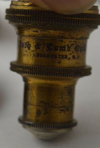 Carl Zeiss Vintage Microscope Objective HI 90 1.  25 1/12” 58107 Jena Brass 2