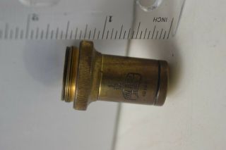 Carl Zeiss Vintage Microscope Objective HI 90 1.  25 1/12” 58107 Jena Brass 3