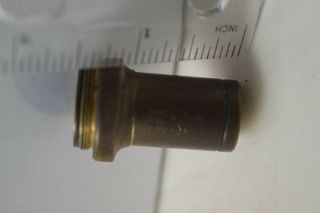 Carl Zeiss Vintage Microscope Objective HI 90 1.  25 1/12” 58107 Jena Brass 4