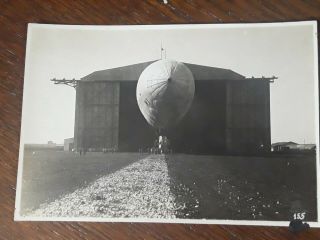 Unknown Pre - Wwi Airship Leaves Its Hangar Dirigible Photo Pre - 1920