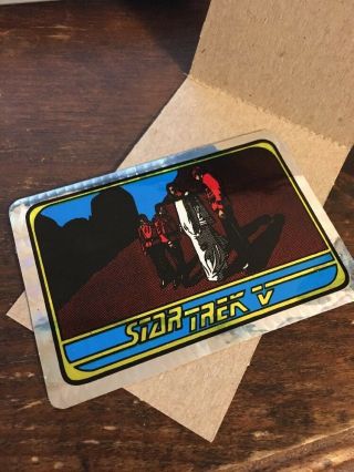 Star Trek 5 Vintage Retro Prism Sticker Rare 1980 