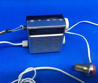Vintage Standard Am 7 Transistor Radio Model Sr - G433 Miniature 2 " Earphone