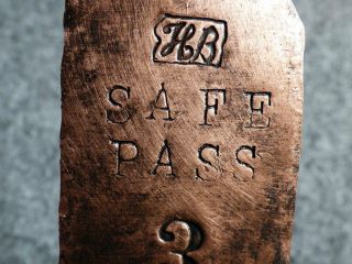 old hudson ' s bay company safe pass tag for travel through indian lands 5