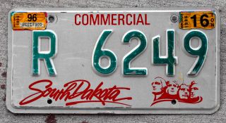 1996 South Dakota 16 Ton Commercial Truck License Plate