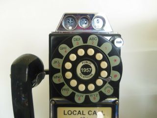 CROSLEY RETRO WALL PUSH BUTTON PAYPHONE WITH KEY 2