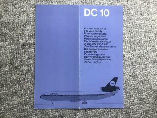 Lufthansa Airlines Douglas Dc - 10 Safety Card (2/80)