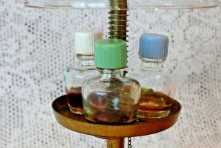 Fun Vintage Novelty Miniature Floor Lamp w/Pull Chain & 3 Mini Perfume Bottles 3