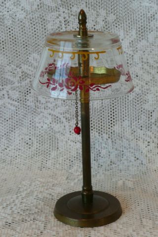 Fun Vintage Novelty Miniature Floor Lamp w/Pull Chain & 3 Mini Perfume Bottles 7