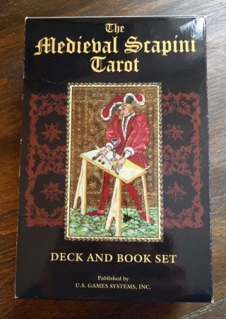 The Medieval Scapini Tarot Deck & Book Set Complete Magic Occult Very Good