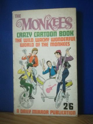 Vintage - The Monkees Crazy Cartoon Book - Daily Mirror 1967 1st Ed Pb.