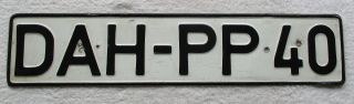 Dahchau District,  Germany,  License Plate