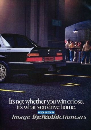 1987 Honda Prelude Si 2 - Page Advertisement Print Art Car Ad J757