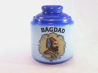 Vintage 7 " Porcelain Tobacco Jar “baghdad”