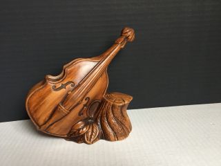 Vintage 1958 Treasure Craft Planter Violin Fiddle Ceramic Fast S/h