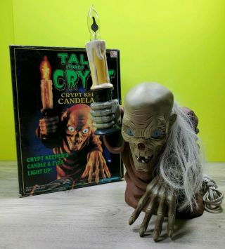 Vintage 1996 Crypt Keeper Candelabra Tales From The Crypt Desk Lamp Only