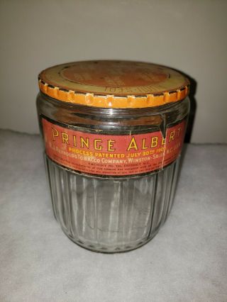 Vintage - Prince - Albert - Glass - Jar - Tobacco - Cigar - Humidor - 1940 