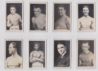 8 Amalgamated Press Cards: Sporting Champions - Boxing Incl.  Jack Dempsey