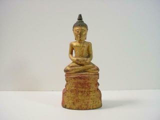 Noblespirit {3970}antique Wooden Buddha Statuette