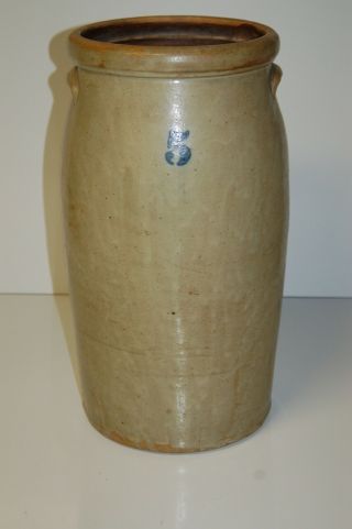 Vintage 19 1/4 " 5 Gallon Stoneware Churn