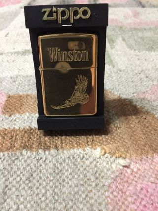 1932 - 1992 Solid Brass Commemorative Winston Zippo Lighter With Box