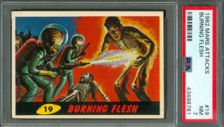 1962 Topps Mars Attacks Burning Flesh 19 Psa 7 (nearmint)
