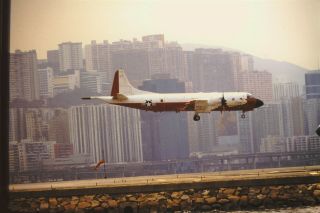 1998 - Hong Kong Photo Slide - Us Navy P - 3 Rp - 3d - Kai Tak Hkg Airport