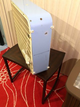 Vintage KMART Blue 3 Speed Baby Blue Metal Box Fan 7