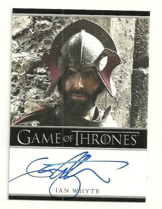 2015 Game Of Thrones Season 4 Ian Whyte As Gregor Clegane Limited Autograph