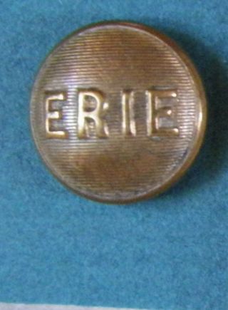 Bb York Erie & Western Railroad Uniform Button Small Gilt 19th Century