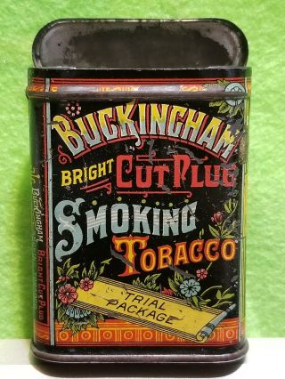 Buckingham Bright Cut Plug Tobacco Pocket Tin Trial Size Package