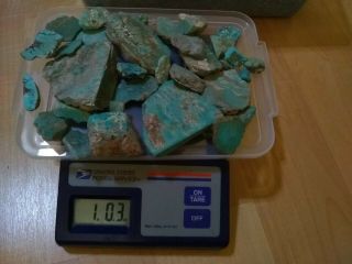 Turquoise Rough 1 Lb 3 Oz American Turquoise.