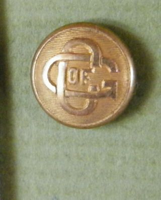 Bb Central Of Georgia Railway/railroad Uniform Button Convex Small (only) Gilt