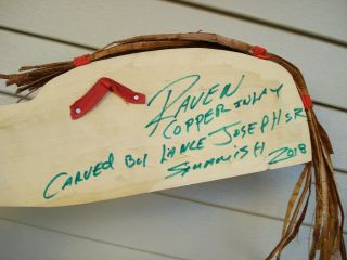 Northwest Coast Native Art Copper Raven plaque carving 5