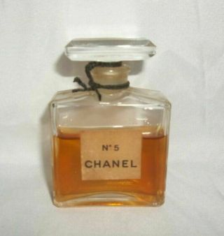 Rare Vintage Chanel No 5 Perfume Crystal Bottle 1 Oz Splash Stopper