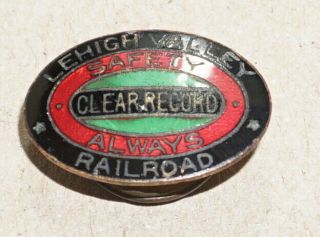 Lehigh Valley Railroad Clear Record Lapel Pin Safety Always By Whitehead & Hoag