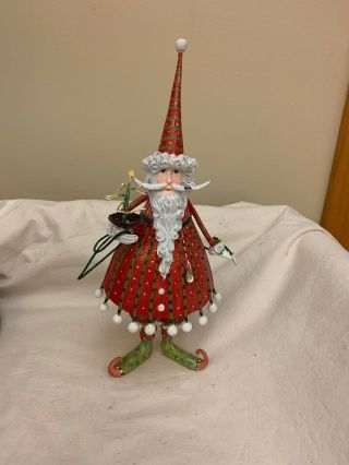 Patience Brewster Dashing Santa Figure Ornament 11.  25” - 1/2 Of Price