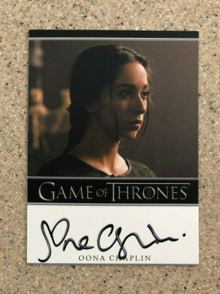 Game Of Thrones Season 4 Oona Chaplin As Talisa Maegyr Auto Autograph Card