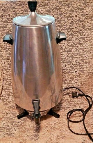 Large Vintage Mirro Matic Electric Coffee Percolator 15 - 35 Cups Model M - 0476