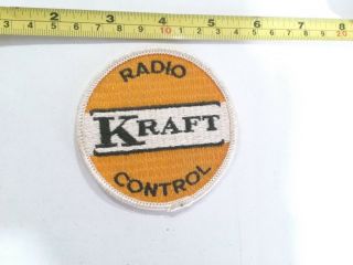 Vintage Kraft Radio Control For Model Airplanes Patch Orange Black 3 " Round