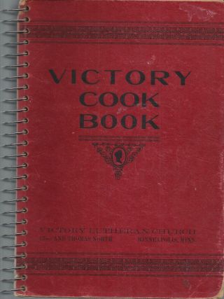 Minneapolis Mn 1946 Antique Victory Lutheran Church Cook Book Minnesota Recipes