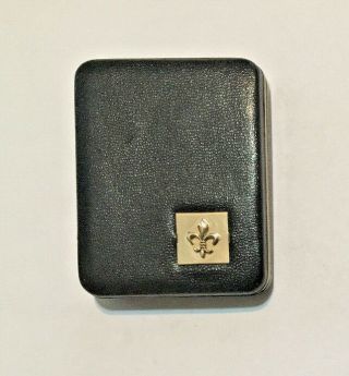 Vintage Key Holder Black Hard Case,  Rings For 6 Keys,  Pocket For One