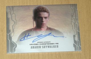 2017 Topps Star Wars Masterwork Rainbow Foil Autograph Hayden Christensen 5/50