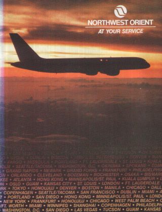 Northwest Orient At Your Service 1985 Airline Brochure