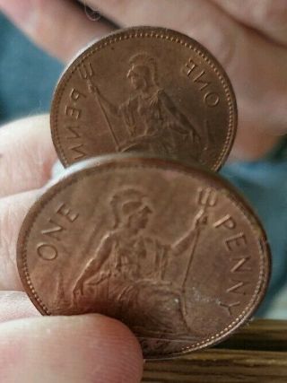 Double Tailed Old British Penny.  1967.  Item.  Coin Magic