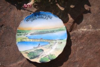 Vintage Kentucky Dam Village State Park Souvenir Plate Made In Japan 3.  5 Inches