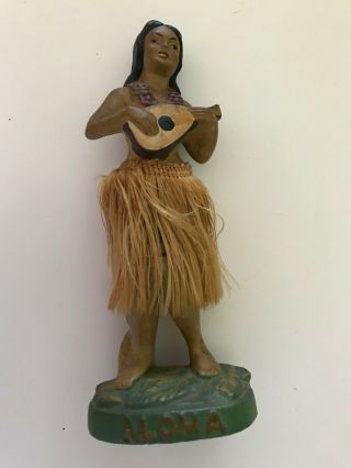 Vintage Hawaiian Hula Dancer Girl Bobble Nodder Aloha Hawaii